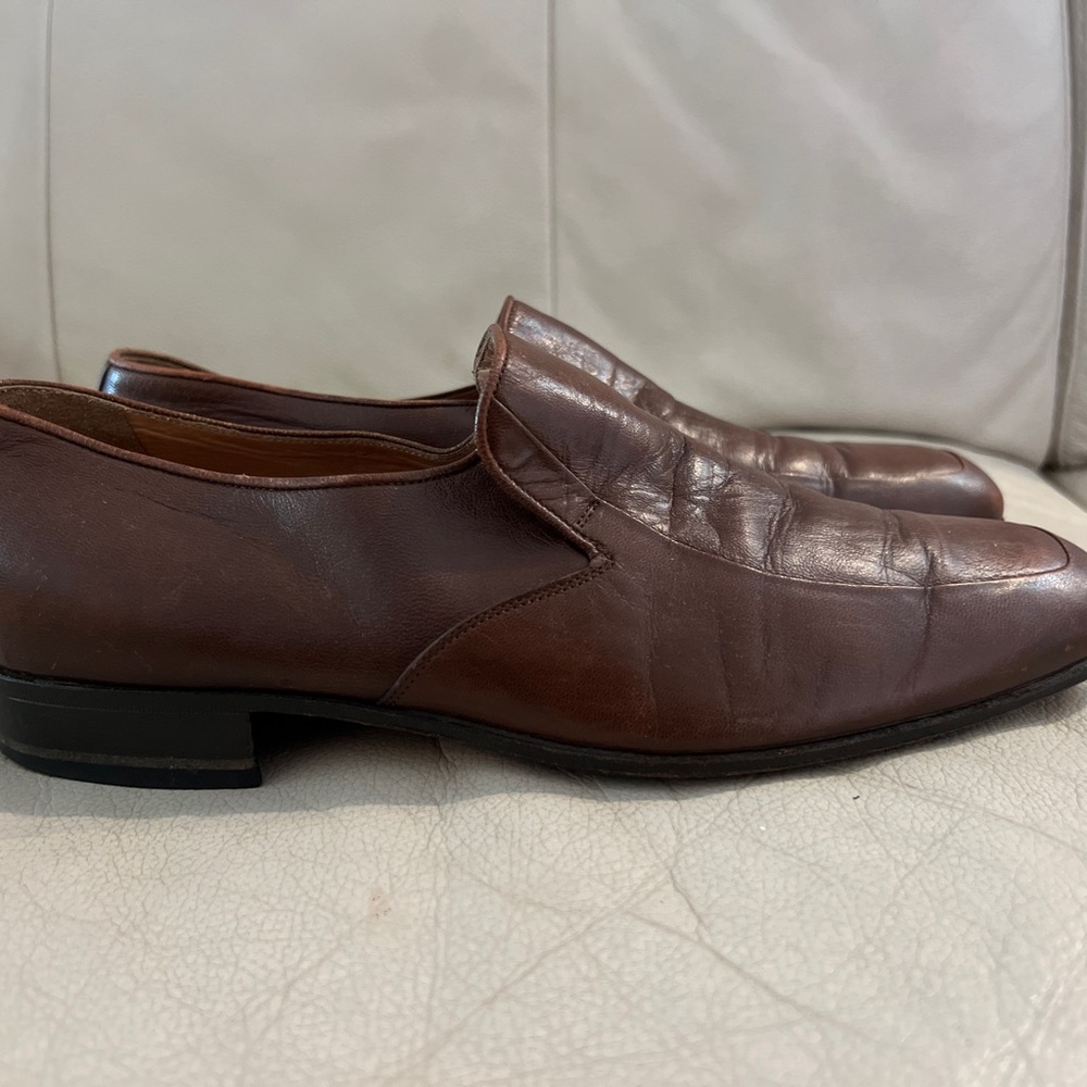 Vintage Dior Men's Brown Leather Loafers - Picture 3 of 6